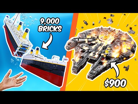 DESTROYING the world&#039;s BIGGEST LEGO SETS...