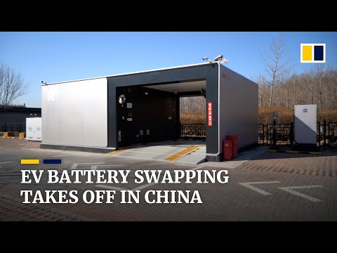 Chinese smart-battery swap stations can change EV batteries automatically