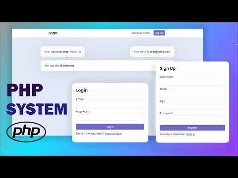 Creative Login and Registration form In HTML, CSS &amp; PHP - Simple PHP System | step by step tutorial.