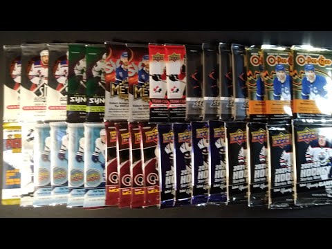 Ripping 34 Random Packs of Hockey Cards Upper Deck, SP AUTHENTIC, Synergy, Skybox, O-Pee-Chee #nhl