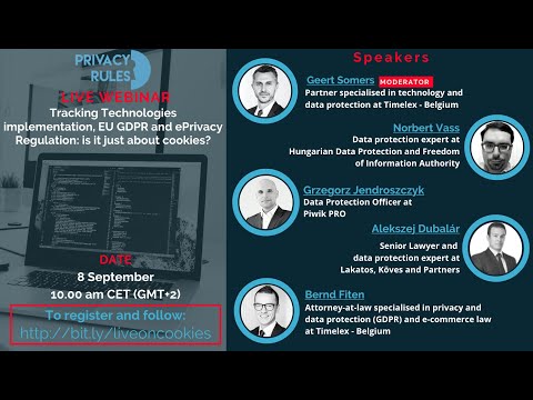 Webinar on Tracking technologies implementation: is it all about cookies?