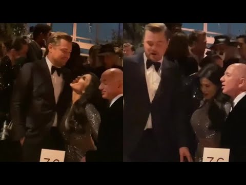 LEONARDO DICAPRIO MEETS JEFF BEZOS &amp; HIS NEW GIRLFRIEND