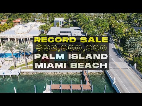 🚨 RECORD BREAKING SALE -- INSANE $32,000,000 Modern Masterpiece in Palm Island, Miami Beach