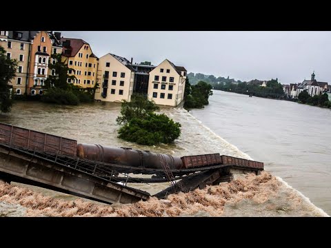 Hundreds of people are trapped by severe flooding in Devon and Somerset, England