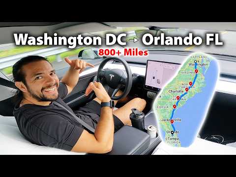 Tesla Road Trip! Pros &amp; Cons | DC to Orlando 800 Miles