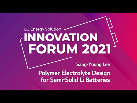 [INNOVATION FORUM 2021] Sang-Young Lee│Polymer Electrolyte Design for Semi-Solid Li Batteries