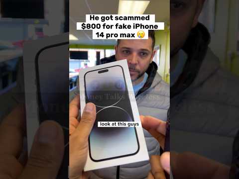 HE PAID $800 FOR FAKE IPHONE 14 PRO MAX 🥲 #shorts #fake #iphone14promax #apple #iphone #ios #fyp